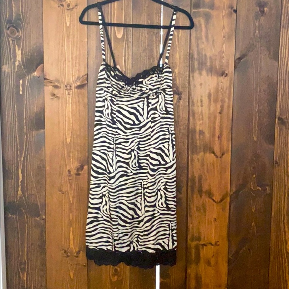 Silk zebra print dress